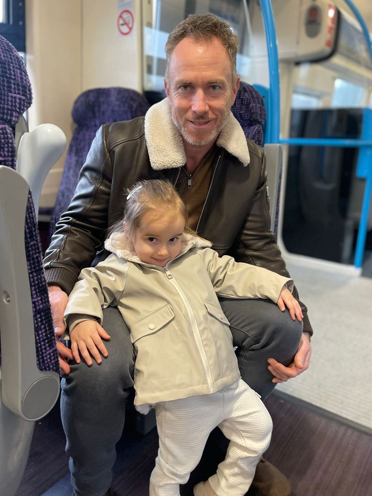 Ella Jordan's train ride with mum and dad