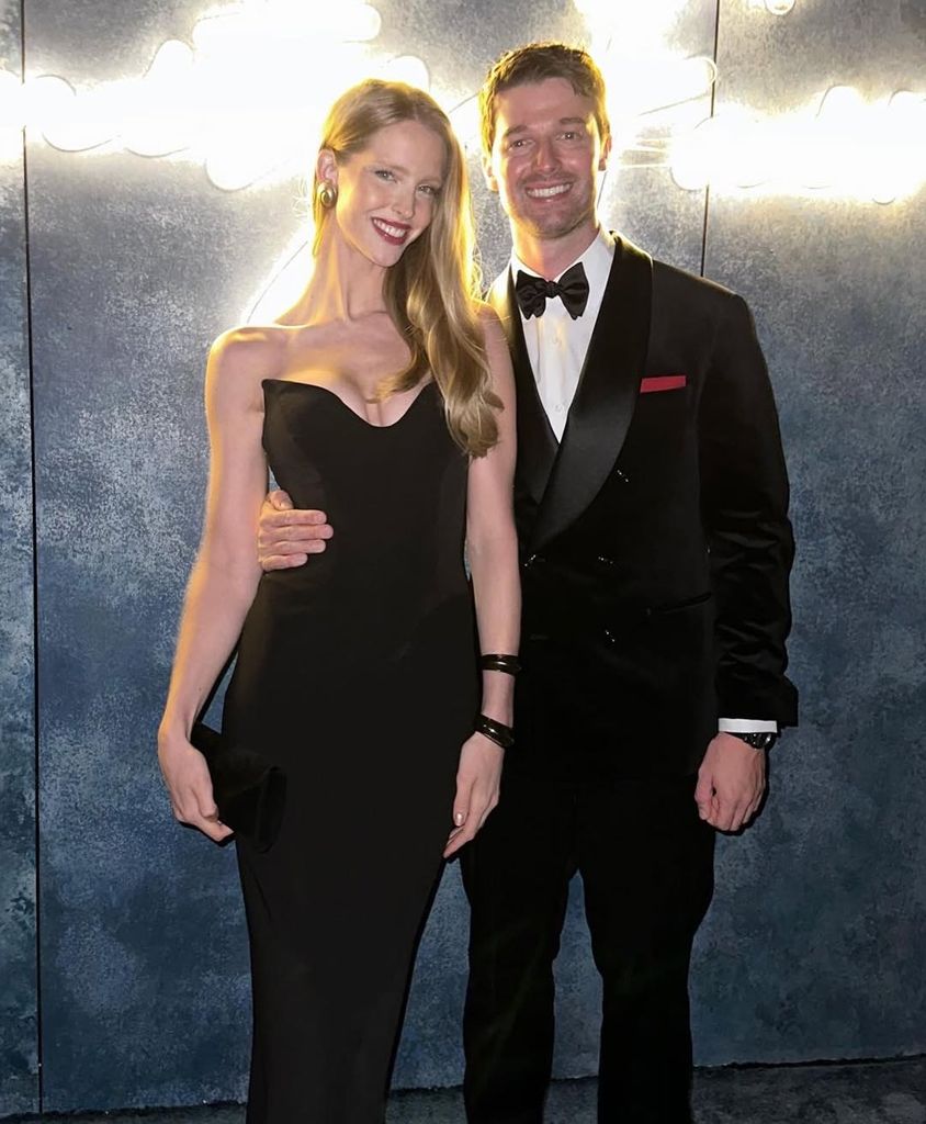 Abby Champion and Patrick Schwarzenegger at the Vanity Fair Oscars party 2023