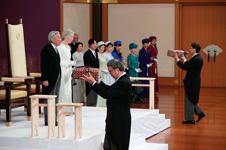 Emperor Akihito at his abdication speech