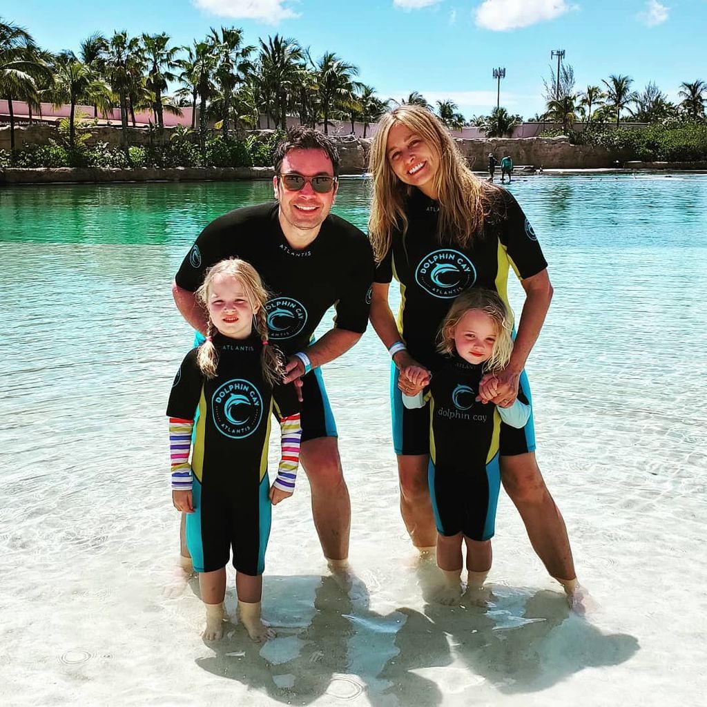 Jimmy on holiday with his wife and kids