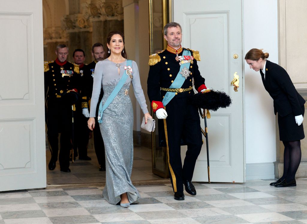 Mary rewore a gorgeous gown she had donned twice before 