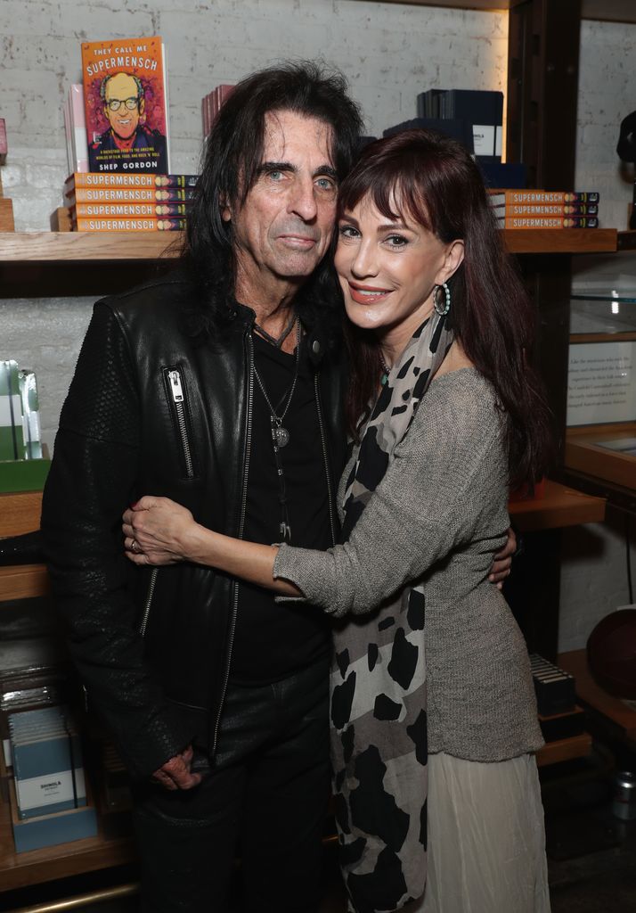 NEW YORK, NY - SEPTEMBER 27:  Alice Cooper (L) and wife Sheryl Goddard attend as Alice Cooper, Shep Gordon and Shinola celebrate the release of Gordons Memoir, "They Call Me Supermensch" on September 27, 2016 at Shinola Tribeca in New York City.  (Photo by Cindy Ord/Getty Images for Shinola)