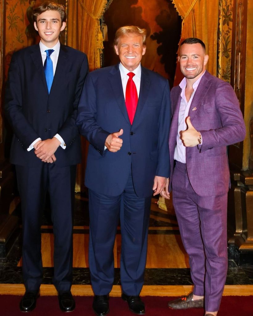 Barron Trump towers over his dad Donald Trump and Colby Covington