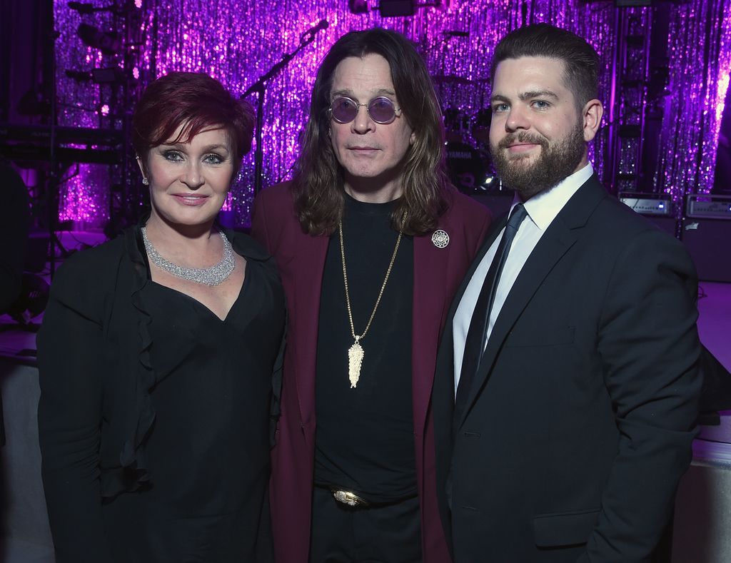 TV Personality Sharon Osbourne, musician Ozzy Osbourne, and Jack Osbourne attend the 23rd Annual Elton John AIDS Foundation Academy Awards Viewing Party on February 22, 2015 in Los Angeles, California.