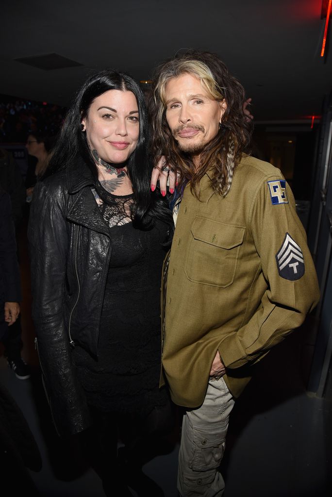 Mia Tyler and Steven Tyler attend the Imagine: John Lennon 75th Birthday Concert at The Theater at Madison Square Garden on December 5, 2015 in New York City.