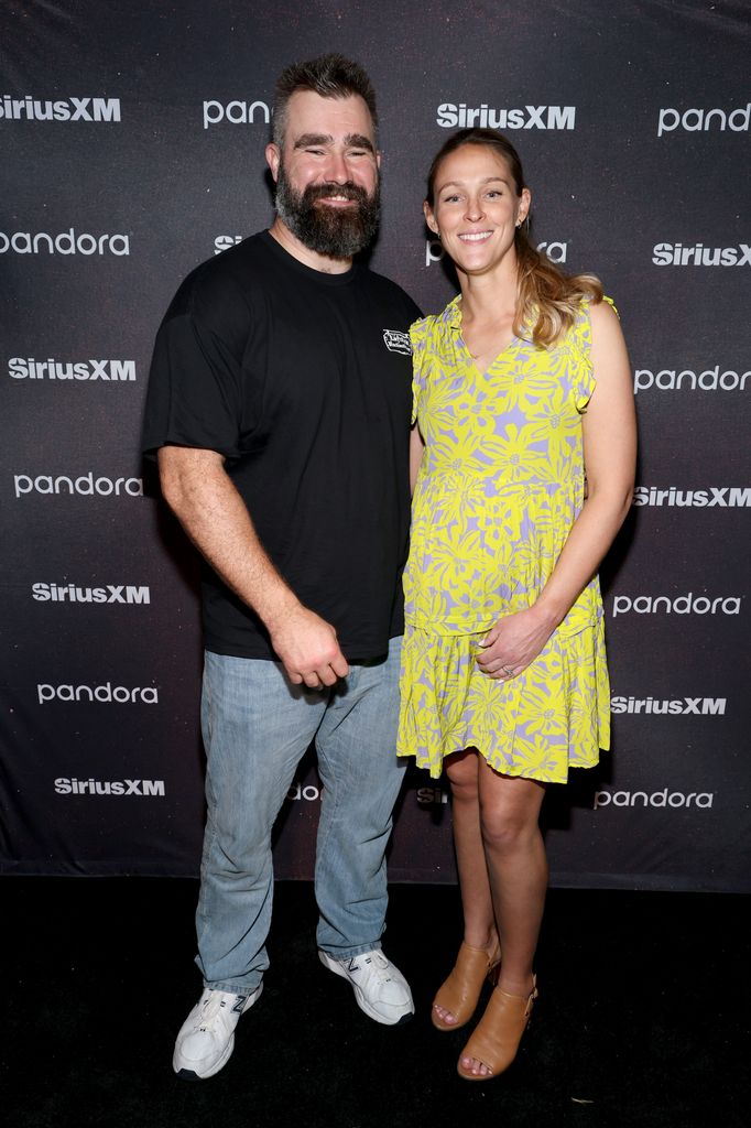 Jason Kelce and Kylie Kelce attend Chris Stapleton's Performance Live From The Fillmore New Orleans
