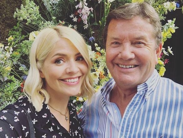 holly willoughby dad selfie
