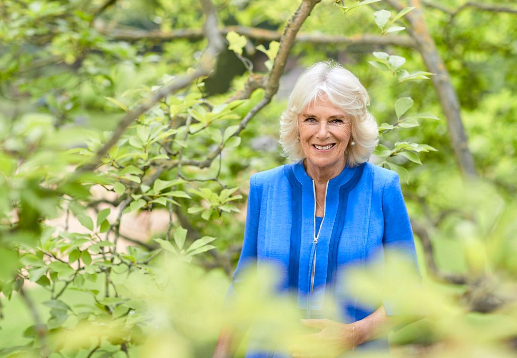 Queen Camilla in the gardens of Clarence House