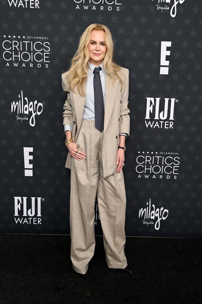 Nicole Kidman attends the 30th Annual Critics Choice Awards at Barker Hangar on February 07, 2025 in Santa Monica, California.