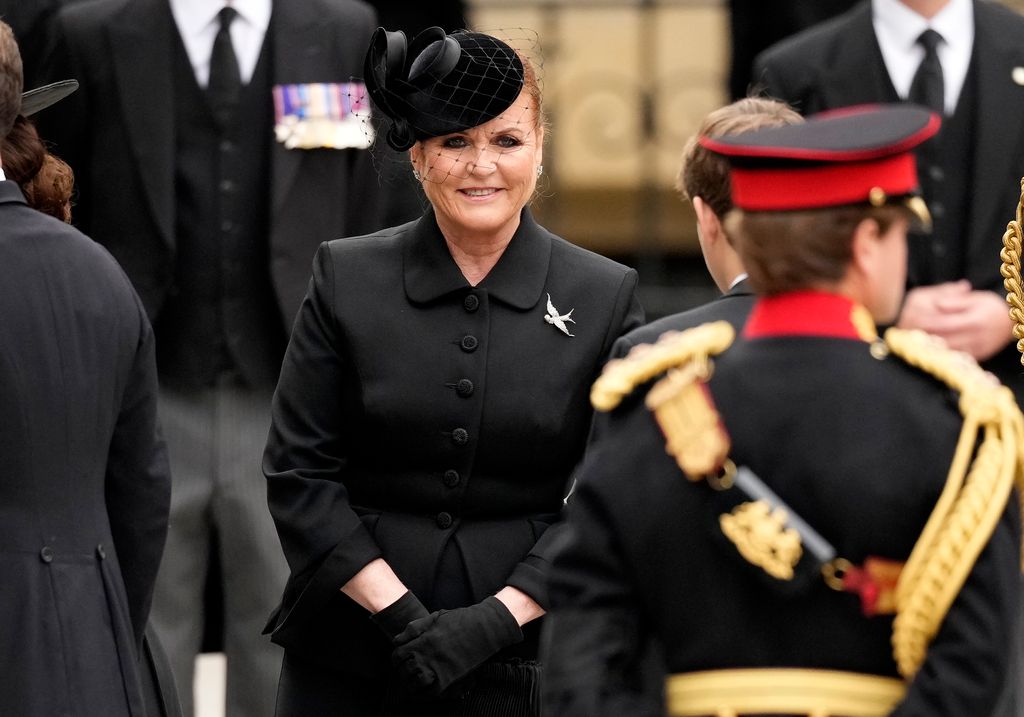 Sarah, Duchess of York pictured at the State Funeral of Queen Elizabeth II on September 19, 2022 