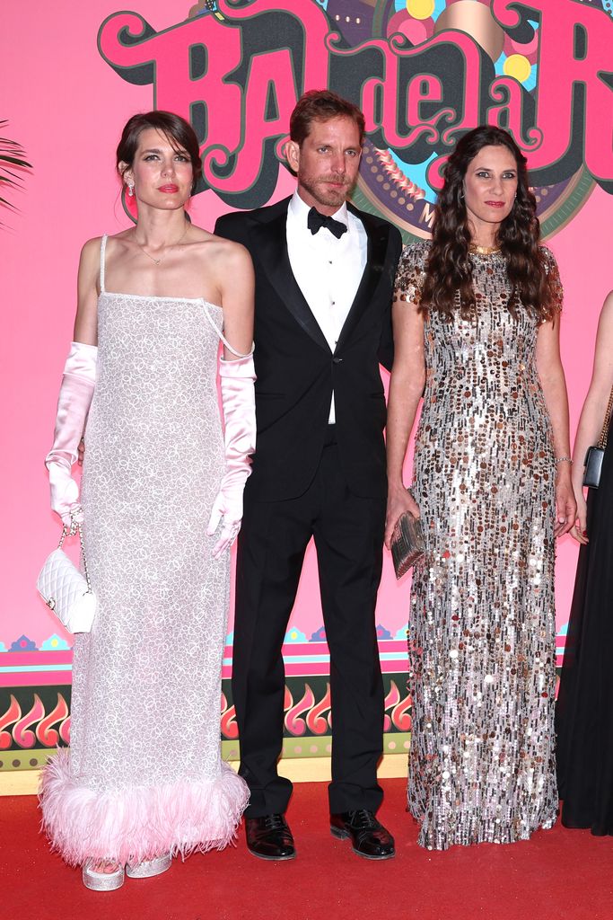 Charlotte Casiraghi opted for a feather-trimmed gown by Chanel