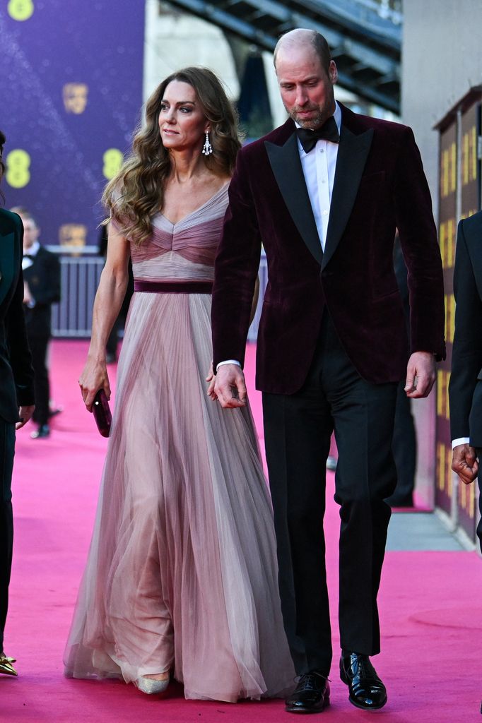 Le prince William et la princesse Kate arrivent aux BAFTA
