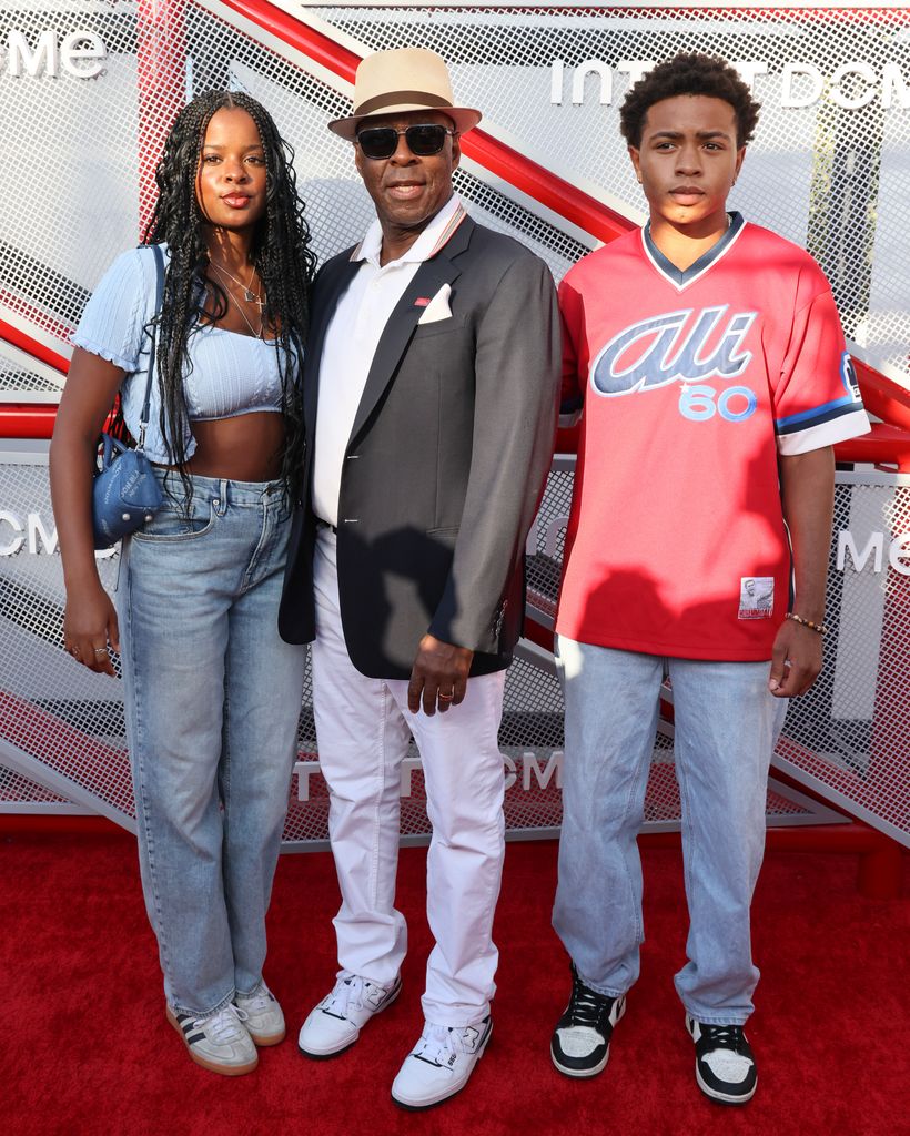 Bronwyn Golden Vance, Courtney B. Vance and Slater Josiah Vance attend the opening night of the Inuit Dome 