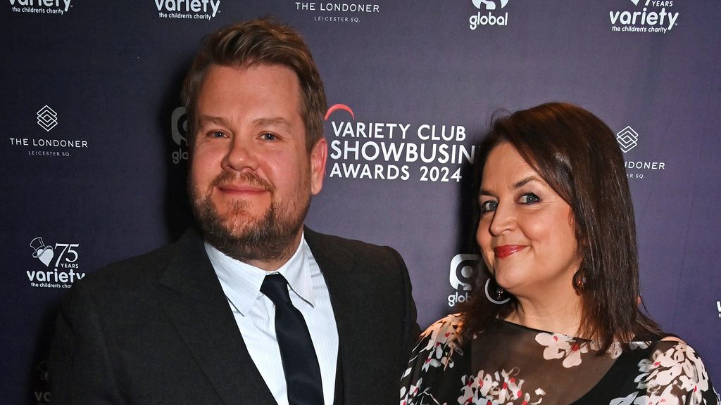 James Corden and Ruth Jones at The Variety Club Showbusiness Awards 2024