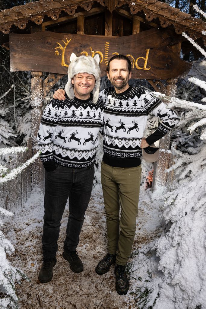 Michael Sheen and David Tennant travelled to Berkshire together last December 