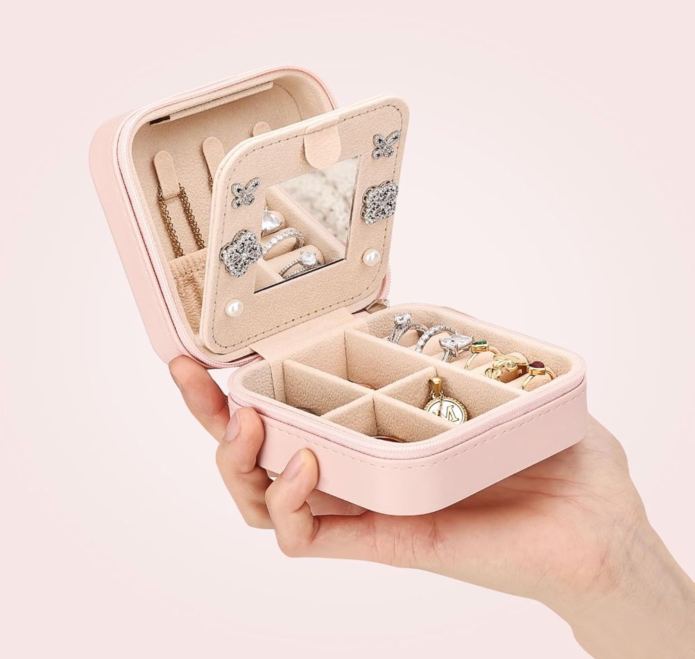 Pink Travel Jewellery Box