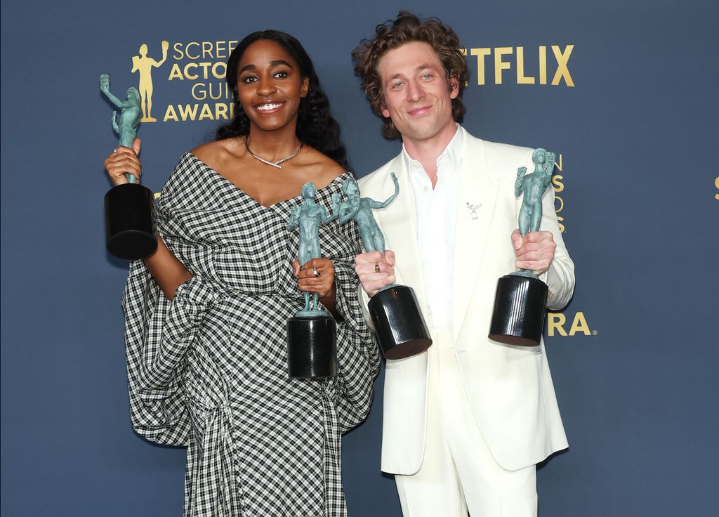 Winners of the Outstanding Performance by a Female and Male Actor in a Comedy Series and Outstanding Performance by an Ensemble in a Comedy Series awards for '"The Bear"