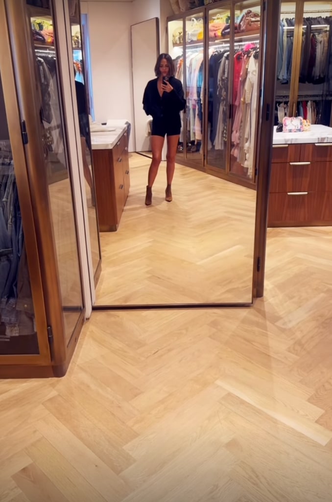 Still from a video shared by Chrissy Teigen giving a glimpse into her massive closet