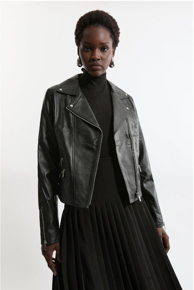 Karen Millen Leather Biker Jacket