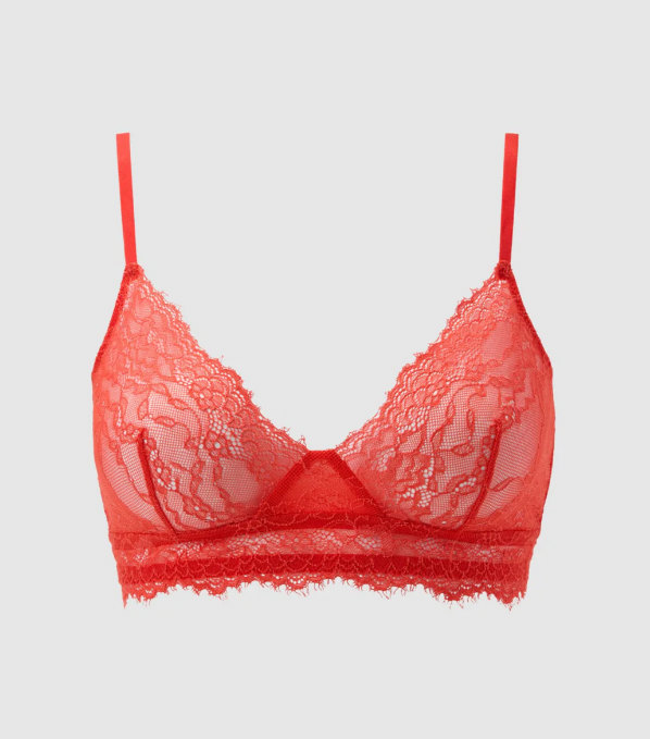 Lace Triangle Scoop Bralette
