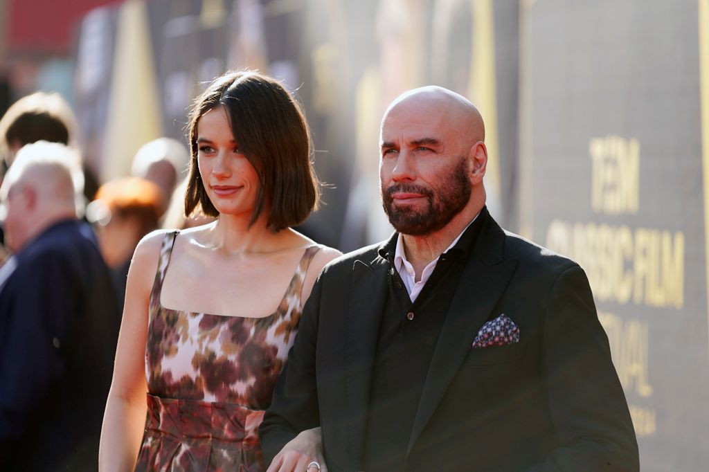 John Travolta and Ella Travolta on the red carpet
