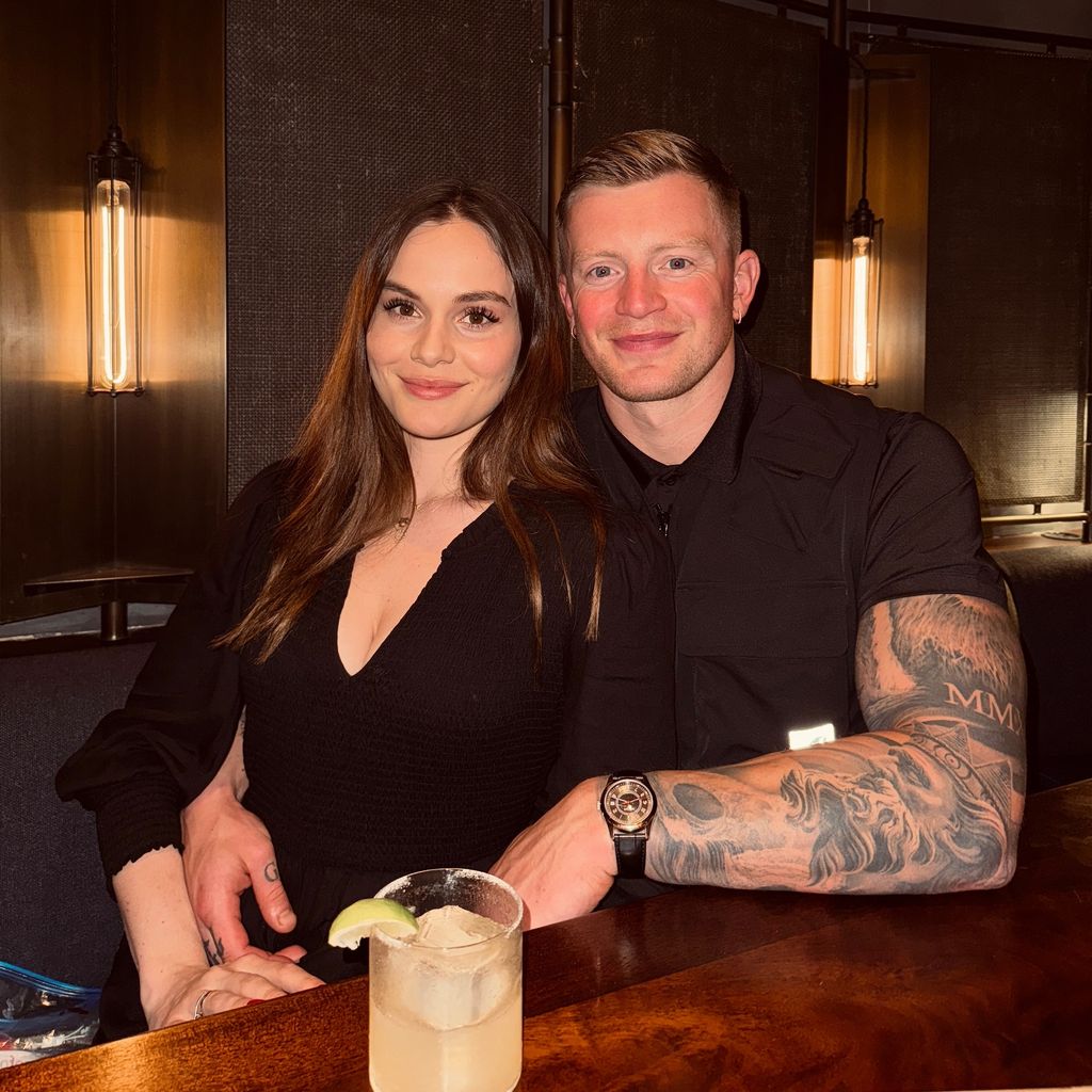 A photo of Adam Peaty and Holly Ramsay at dinner 