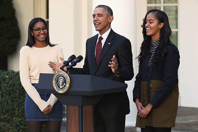 barack obama daughters thanksgiving