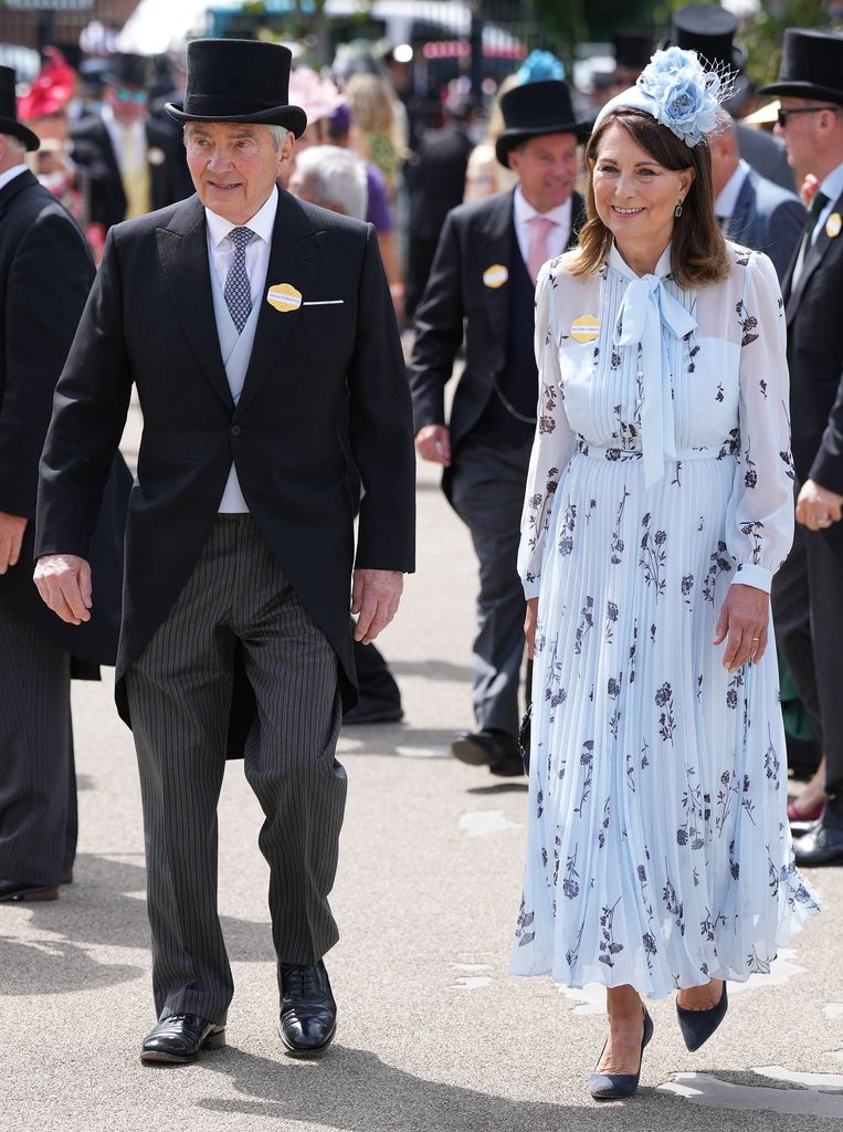 Carole and Michael Middleton arrive for the second day of Royal Ascot