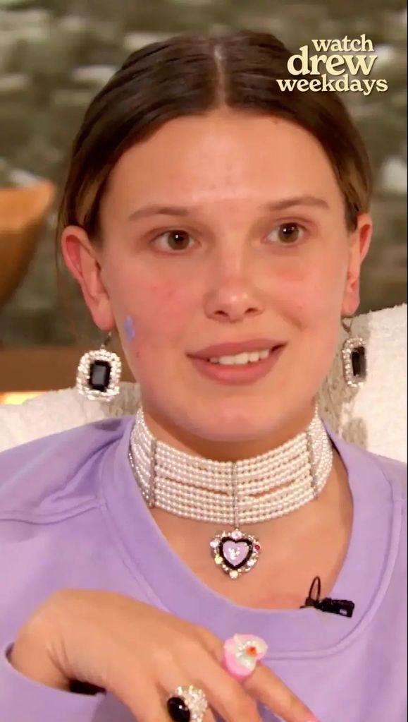 millie bobby brown makeup free the drew barrymore show