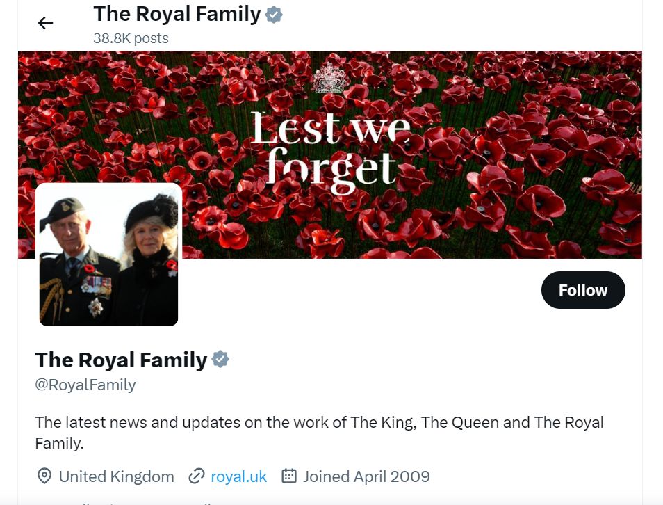 The King and Queen's new display image