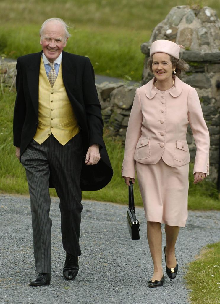 Sir Menzies Campbell M.P and wife Elspeth arrives for the wedding of Jane Smith