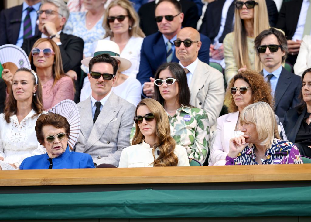Catherine, Princess of Wales attends day thirteen of the Wimbledon Tennis Championships at the All England Lawn Tennis and Croquet Club at All England Lawn Tennis and Croquet Club on July 12, 2025 in London, England
