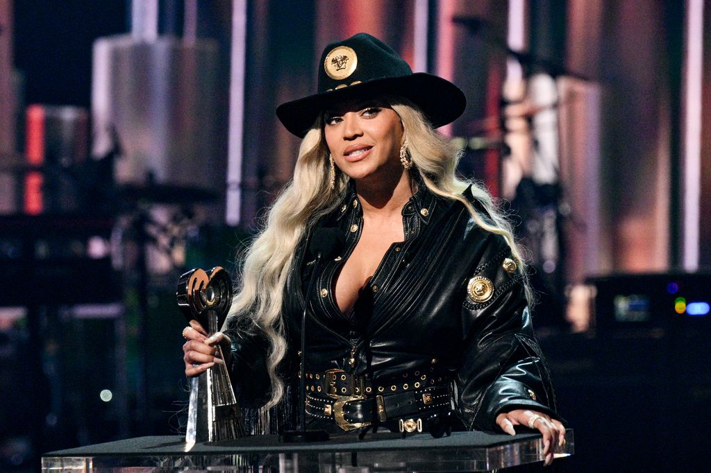 BeyoncÃ© accepts the Innovator Award at the 2024 iHeartRadio Music Awards held at the Dolby Theatre on April 1, 2024 in Los Angeles, California.