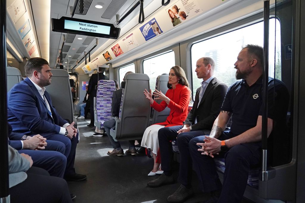 William and Kate boarded the Elizabeth Line