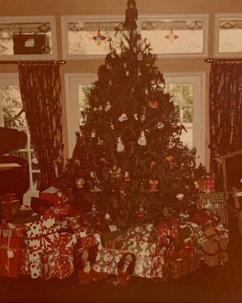 Christmas trees at kourtney kardashian's childhood house