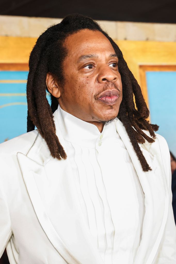 Jay-Z in a white suit