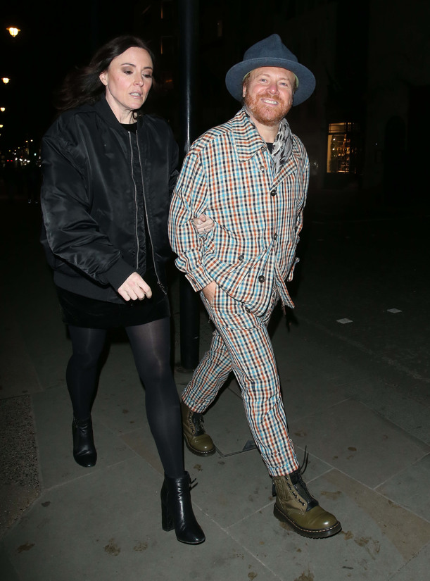 Leigh Francis heading to party with wife