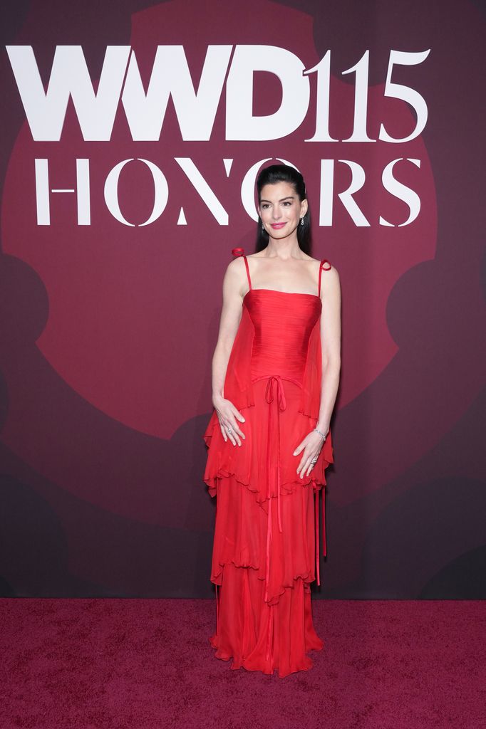 Anne Hathaway at the WWD Honors held at Cipriani South Street on October 28, 2025 in New York, New York. (Photo by John Nacion/WWD via Getty Images)