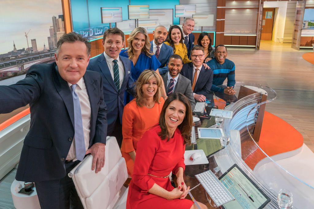 Susanna Reid, Kate Garraway, Ben Shephard, Charlotte Hawkins, Richard Arnold, Martin Lewis, Ranvir Singh, Alex Beresford and Laura Tobin.
'Good Morning Britain' TV Show UK  - 2019