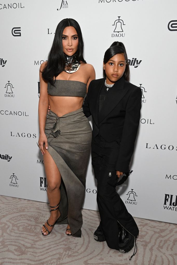 Kim Kardashian and North West on the red carpet 