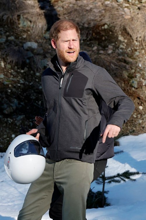 Prince Harry, Duke of Sussex attends Invictus Games Vancouver Whistlers 2025's One Year To Go Winter Training Camp on February 15, 2024 in Whistler, British Columbia.