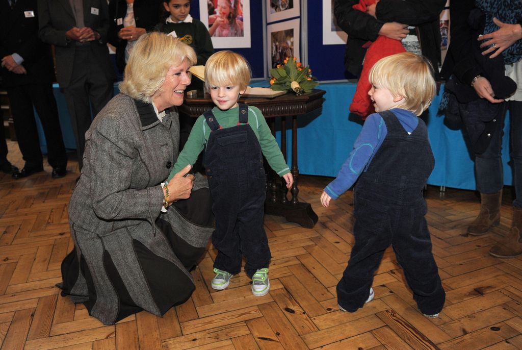 Camilla with twin grandsons Gus and Louis