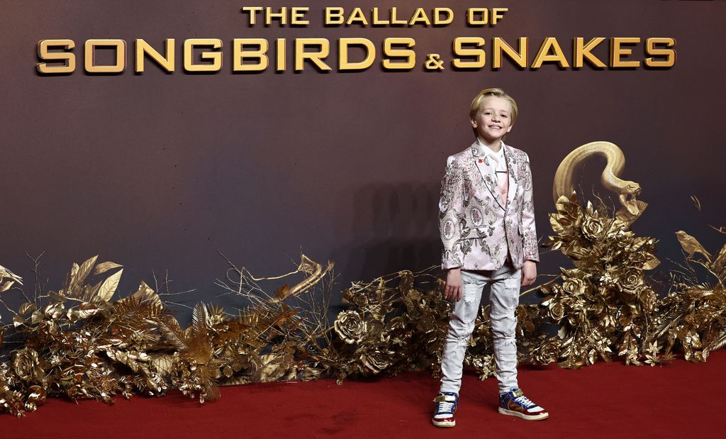 Dexter Sol Ansell ath the premiere of The Hunger Games: The Ballad of Songbirds and Snakes