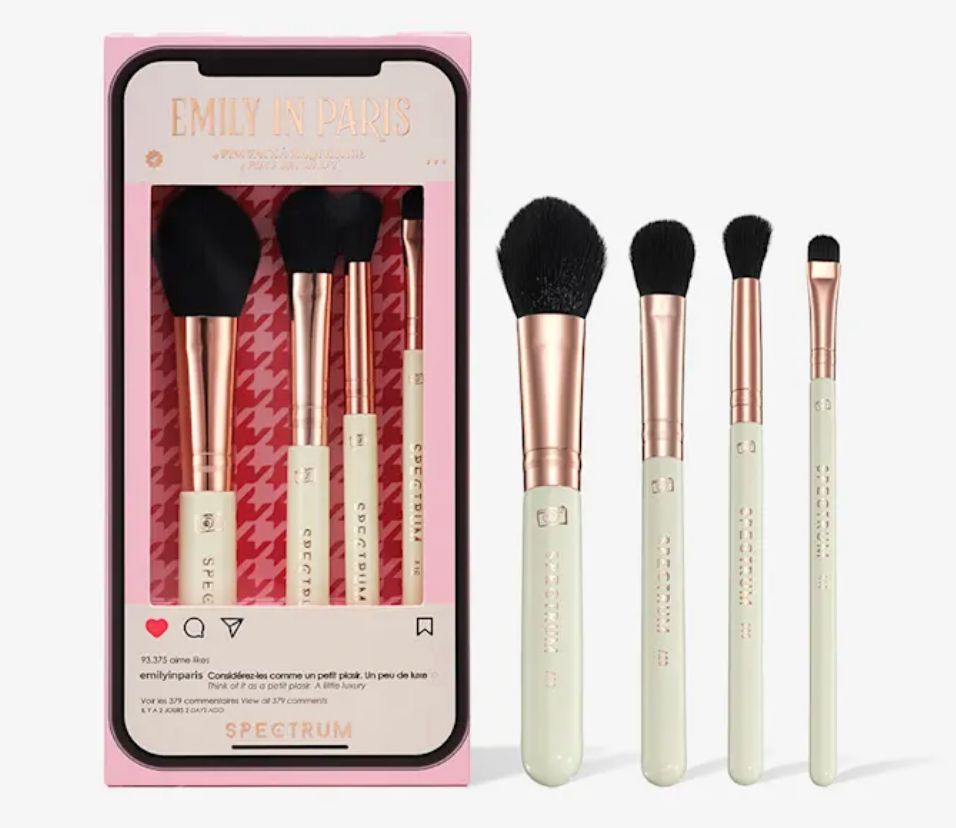 Spectrum x Emily in Paris Bistro 4 Piece Make Up Brush Set