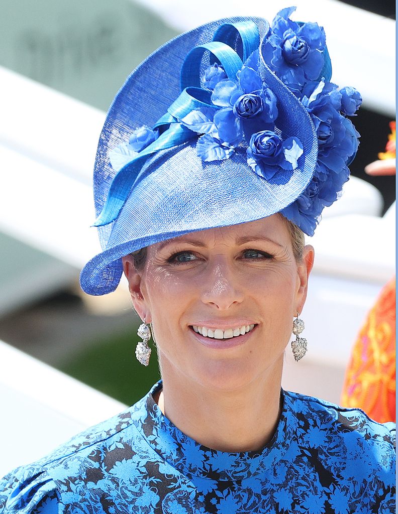 Zara Tindall is pictured during Cazoo Derby meeting at Epsom Racecourse in 2022