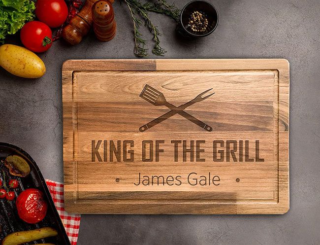 king of the grill chopping board