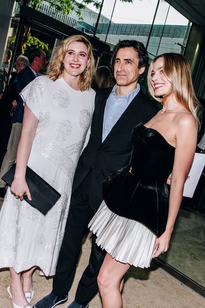 Greta Gerwig, Noah Baumbach and Margot Robbie at the New York premiere of "Asteroid City" held at Alice Tully Hall on June 13, 2023 in New York City