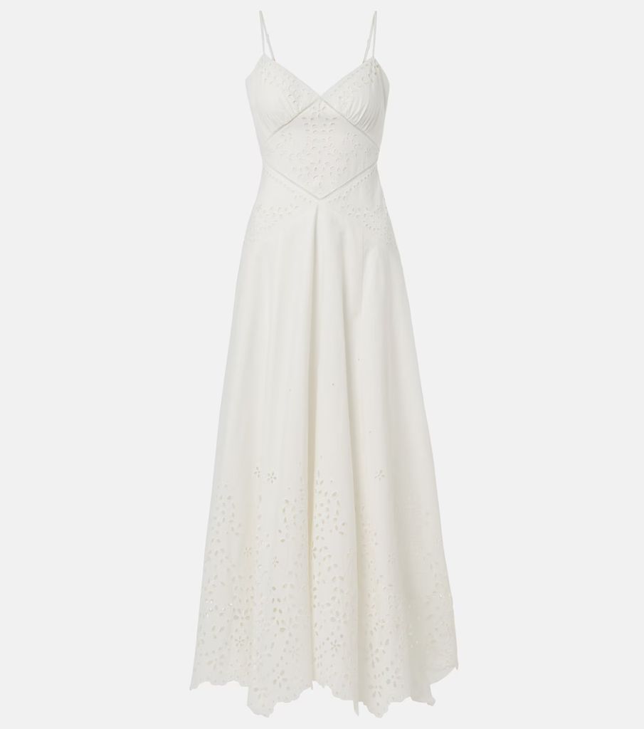 white longline dress with lace