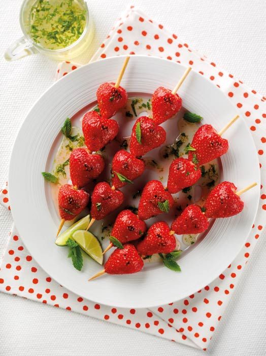 strawberry kebabs  