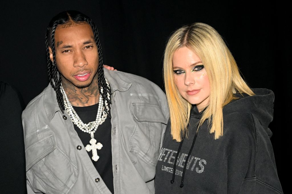 Avril with new beau Tyga during Paris Fashion Week